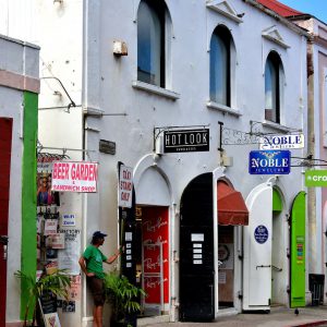 Shops along Main Street in Charlotte Amalie, Saint Thomas - Encircle Photos
