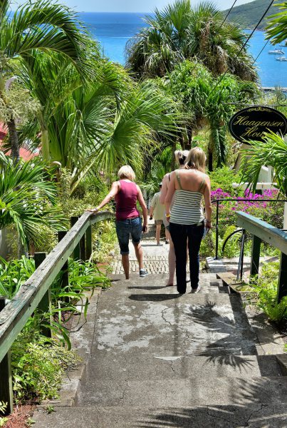 Women Descending 99 Steps in Charlotte Amalie, Saint Thomas - Encircle Photos