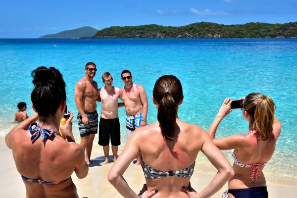 Girls Photographing Boyfriends at Coki Beach on the Northside, Saint Thomas - Encircle Photos