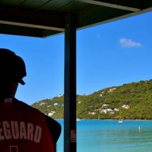 Lifeguard at Magens Bay on the Northside, Saint Thomas - Encircle Photos