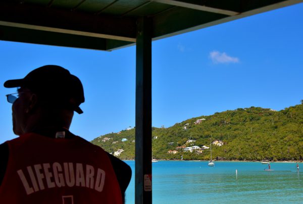 Lifeguard at Magens Bay on the Northside, Saint Thomas - Encircle Photos