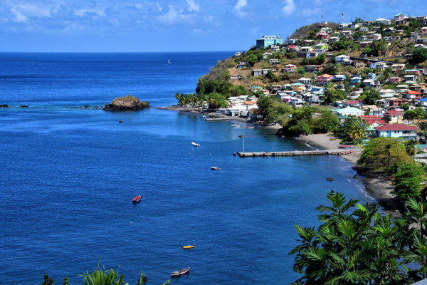 Elevated View of Barrouallie, Saint Vincent - Encircle Photos