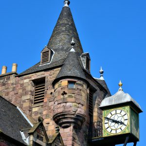 Canongate Tolbooth Clock in Edinburgh, Scotland - Encircle Photos