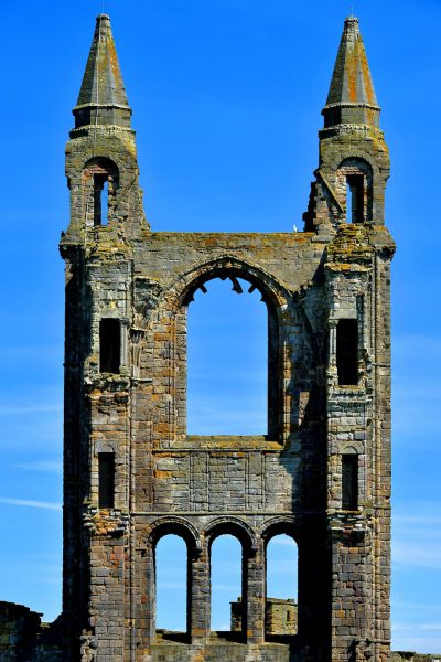 East Twin Spires at St Andrews Cathedral, Scotland - Encircle Photos
