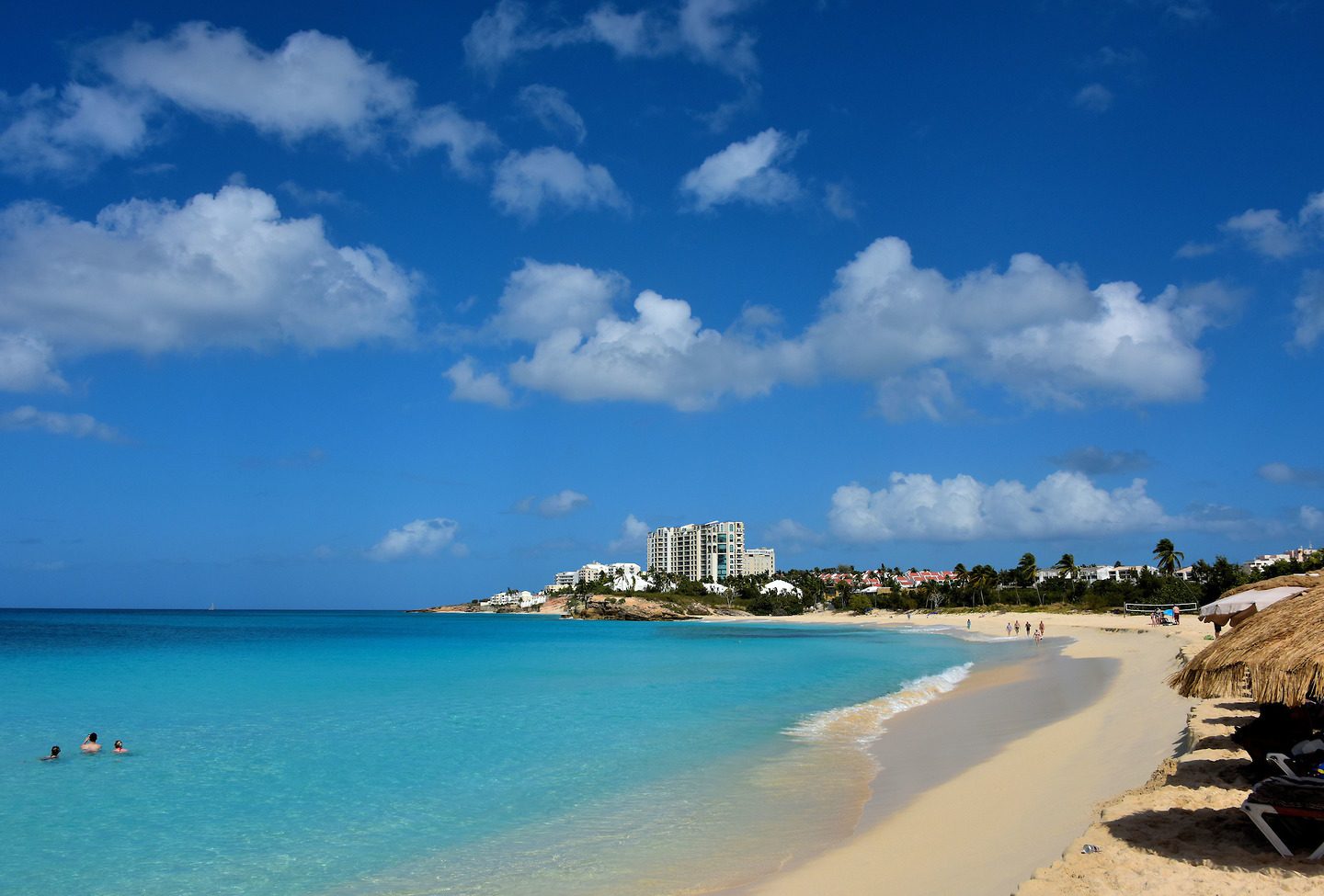 Swimming along Mullet Bay Beach in Cupecoy, Sint Maarten - Encircle Photos