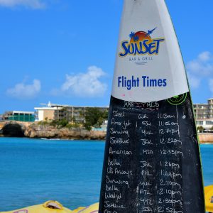 Flight Times at Maho Beach near Phillipsburg, Sint Maarten - Encircle Photos