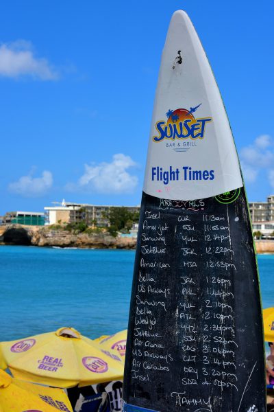 Flight Times at Maho Beach near Phillipsburg, Sint Maarten - Encircle Photos