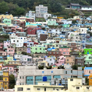Colorful Buildings on Yeong Island in Busan, South Korea - Encircle Photos