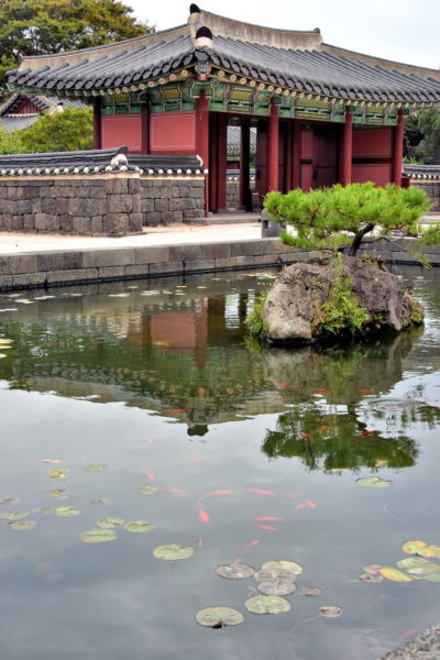 Wooryeondang Reflecting in Pool at Jejumok-Gwana in Jeju City, South Korea - Encircle Photos