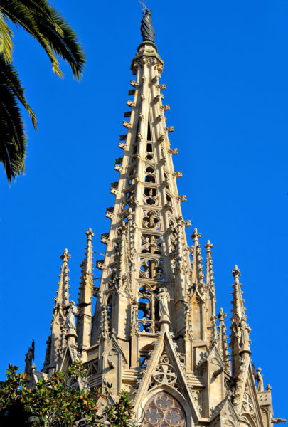 Barcelona Cathedral’s Central Spire in Ciutat Vella District in Barcelona, Spain - Encircle Photos