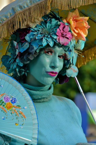 Street Entertainer on La Rambla in Barcelona, Spain - Encircle Photos