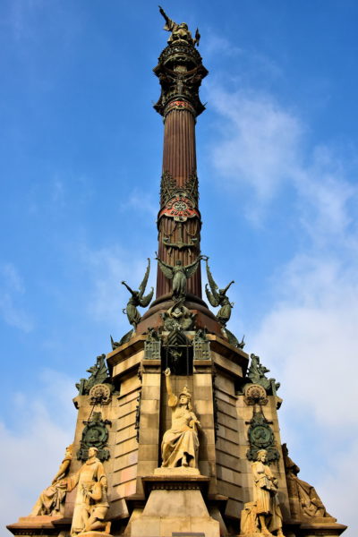 Christopher Columbus Monument at Port Vell in Barcelona, Spain - Encircle Photos
