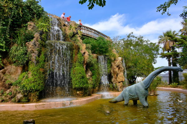 Dinosaur Waterfall at Parque Genove’s in Cádiz, Spain - Encircle Photos