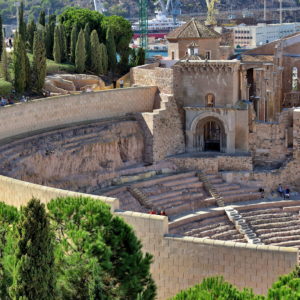 Cathedral Ruins Adjacent to Roman Theatre in Cartagena, Spain - Encircle Photos