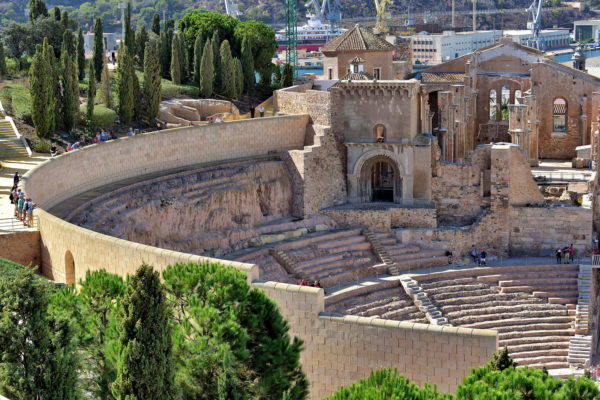 Cathedral Ruins Adjacent to Roman Theatre in Cartagena, Spain - Encircle Photos