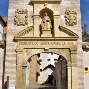 Gate into Monastery of Santa Isabel la Real in Albaicín District of Granada, Spain - Encircle Photos