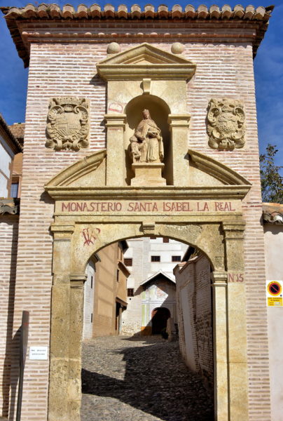 Gate into Monastery of Santa Isabel la Real in Albaicín District of Granada, Spain - Encircle Photos