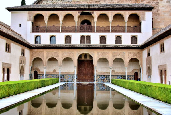 Court of the Myrtles South Façade at Alhambra in Granada, Spain - Encircle Photos