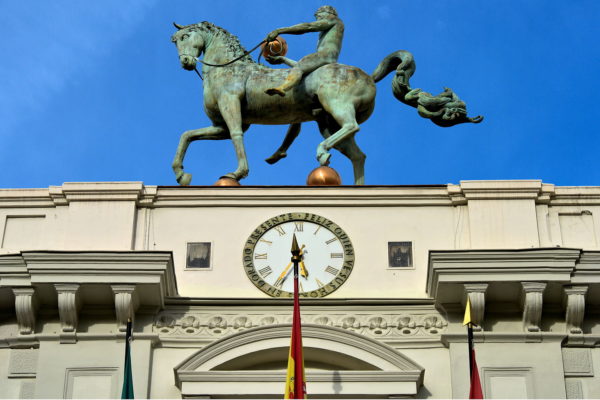 Equestrian Statue on Granada City Hall in Granada, Spain - Encircle Photos