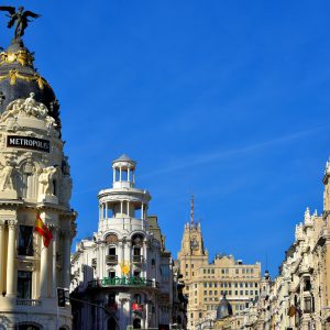 Landmark Buildings on Gran Vía in Madrid, Spain - Encircle Photos