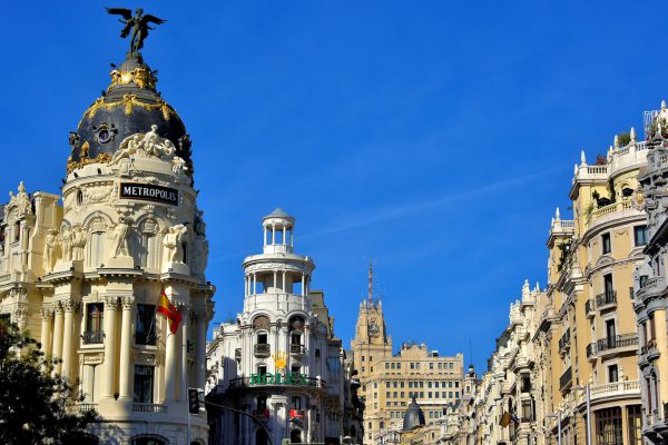 Landmark Buildings on Gran Vía in Madrid, Spain - Encircle Photos