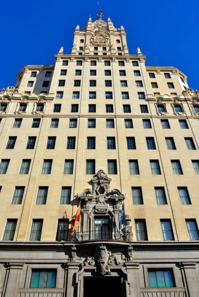 Telefónica Building on Gran Vía in Madrid, Spain - Encircle Photos