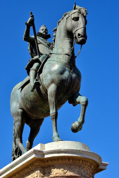 Philip III Equestrian Statue at Plaza Mayor in Madrid, Spain - Encircle Photos