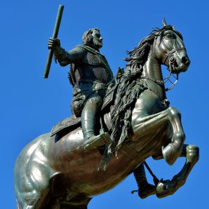 Felipe IV Equestrian Statue at Plaza de Oriente in Madrid, Spain - Encircle Photos