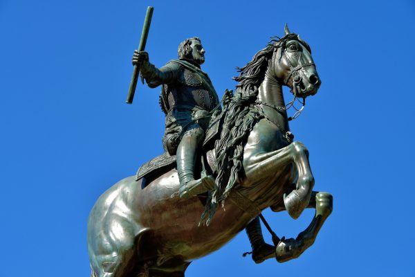 Felipe IV Equestrian Statue at Plaza de Oriente in Madrid, Spain - Encircle Photos