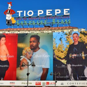 Billboards at Puerta del Sol in Madrid, Spain - Encircle Photos