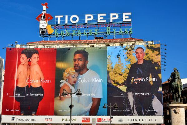 Billboards at Puerta del Sol in Madrid, Spain - Encircle Photos