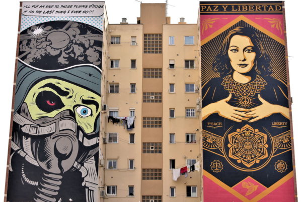 Peace and Liberty Plus Fighter Pilot Murals in Málaga, Spain - Encircle Photos