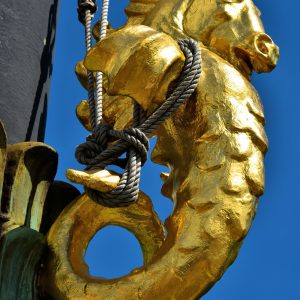 Mythological Creature Flagpole Tie in Gothenburg, Sweden - Encircle Photos