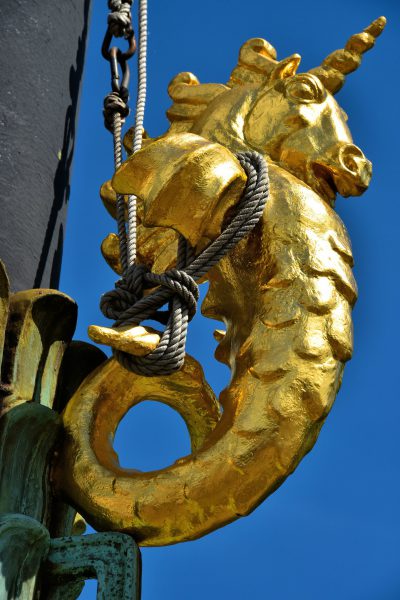 Mythological Creature Flagpole Tie in Gothenburg, Sweden - Encircle Photos
