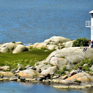 Lighthouse at Port of Gothenburg, Sweden - Encircle Photos