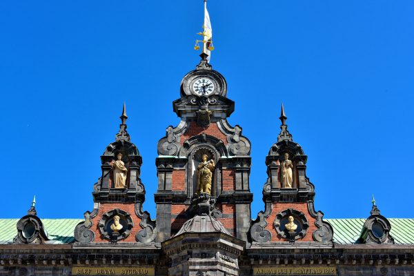 Detail of Statues on Rådhuset in Malmö, Sweden - Encircle Photos