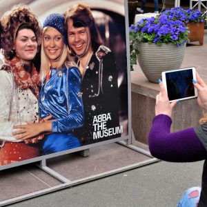 Band Member Face Cutouts at ABBA Museum in Stockholm, Sweden - Encircle Photos