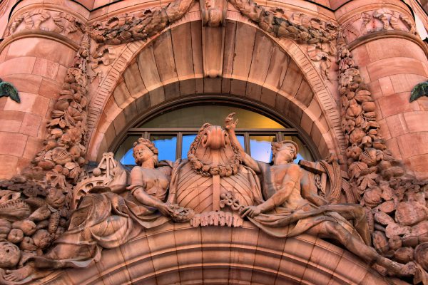 Bank Building Portal Sculptures in Stockholm, Sweden - Encircle Photos