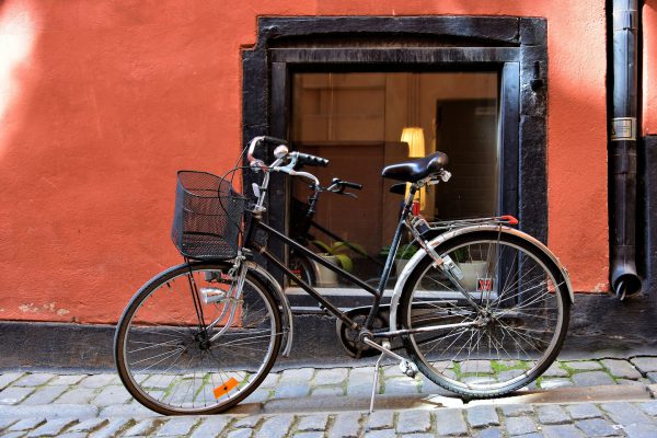 Bicycle in Old Town Alley in Stockholm, Sweden - Encircle Photos