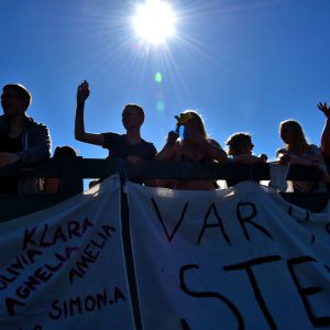 Cheering High School Students in Stockholm, Sweden - Encircle Photos