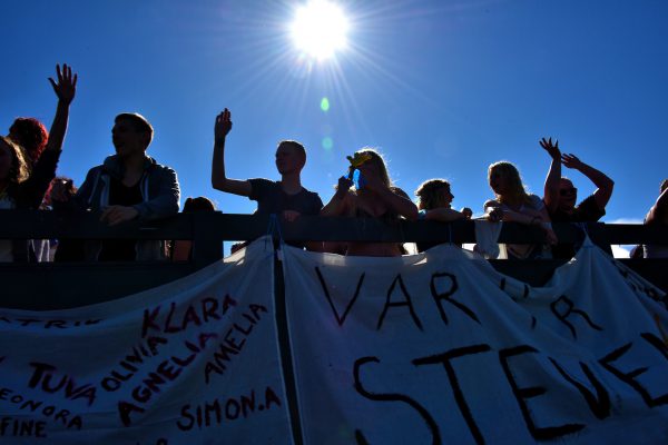 Cheering High School Students in Stockholm, Sweden - Encircle Photos