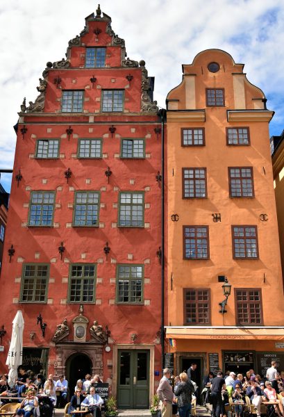 Houses Number 18 and 20 in Stortorget Square in Stockholm, Sweden - Encircle Photos