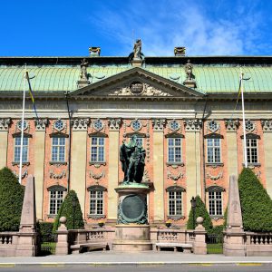 Gustav I Statue in front of Riddarhuset in Stockholm, Sweden - Encircle Photos