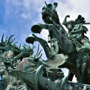 Saint George and Dragon Statue in Stockholm, Sweden - Encircle Photos