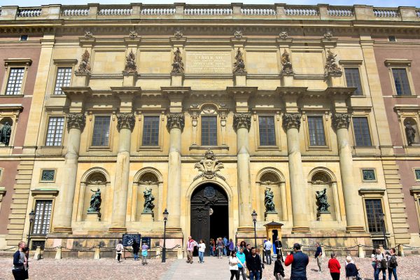 Stockholm Palace from Slottsbacken Courtyard in Stockholm, Sweden - Encircle Photos