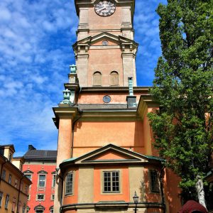 Storkyrkan Cathedral Clock Tower in Stockholm, Sweden - Encircle Photos