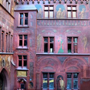 Rathaus Courtyard Paintings in Basel, Switzerland - Encircle Photos