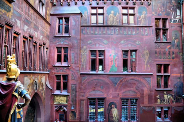 Rathaus Courtyard Paintings in Basel, Switzerland - Encircle Photos