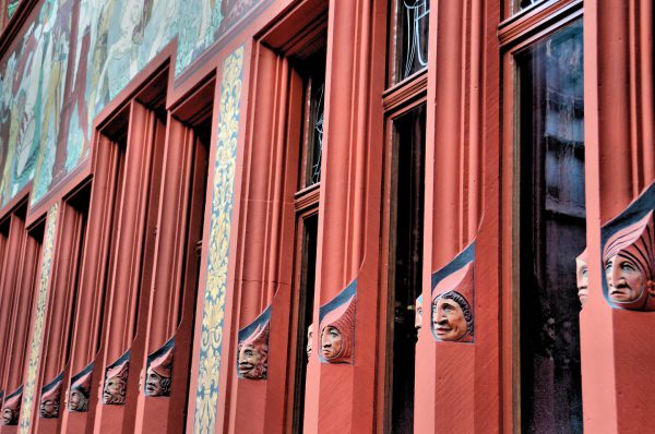 Rathaus Courtyard Soldier Carvings in Basel, Switzerland - Encircle Photos