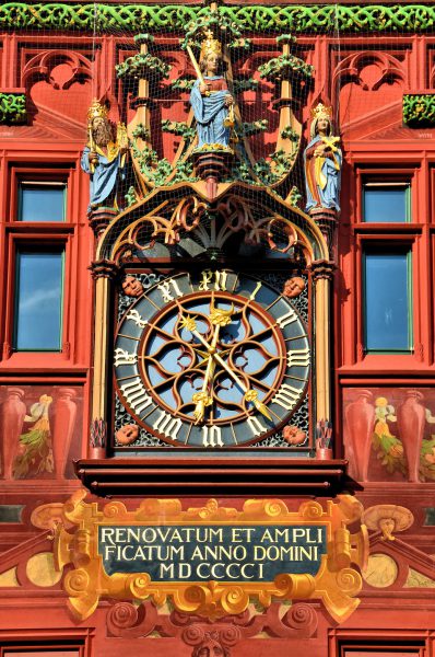 Rathaus Town Hall Clock in Basel, Switzerland - Encircle Photos
